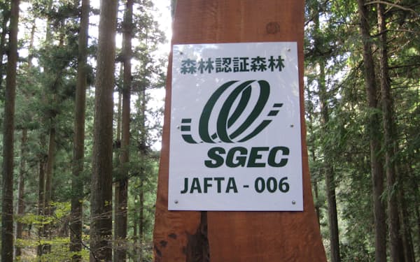 緑の循環認証会議・SGECの認証を受けた森林。生態系などに配慮している（栃木県鹿沼市、画像提供=髙見林業）