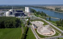 廃炉となったドイツ西部のビブリス原子力発電所（23年8月）=AP