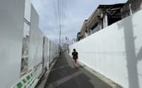 京成立石駅の周辺では再開発の計画が相次ぐ（２３年９月、東京都葛飾区）