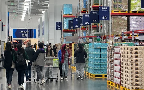 ウォルマートは中国で会員制スーパーの出店を加速（3月下旬、広東省深圳市の「サムズクラブ」店舗）