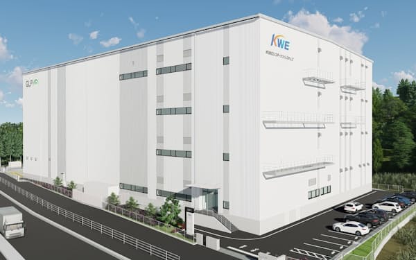 日本GLPは熊本県大津町で新たな半導体関連向け物流拠点の開設を目指す（完成イメージ）