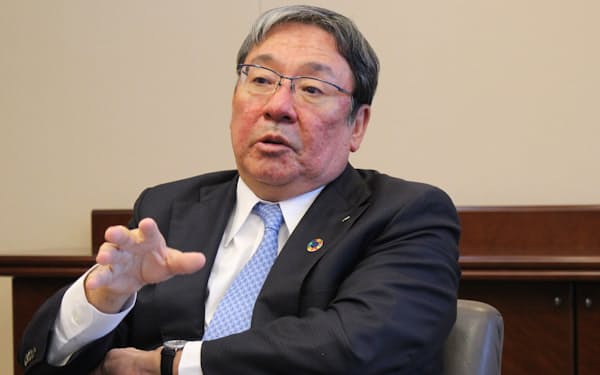 「経済安保の観点からも国内造船の底上げは必要だ」と語る日本郵船の長沢会長