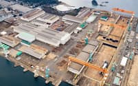 大島造船所が三菱重工業から取得した香焼工場（長崎市）