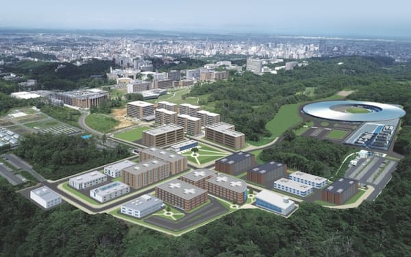 東北大が仙台市のキャンパス内に整備する「サイエンスパーク」のイメージ=東北大学提供