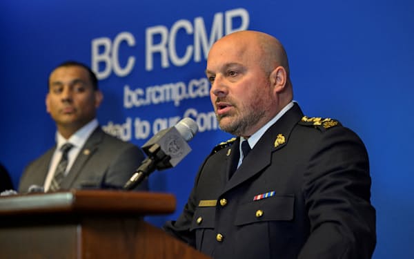 23年6月に発生したシーク教指導者の殺人事件を巡り、カナダ警察は会見を開いた=ロイター