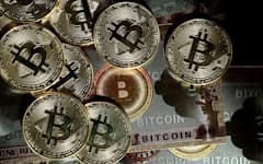 FILE PHOTO: Representations of cryptocurrency Bitcoin are seen in this illustration picture taken in Paris, France, March 9, 2024. REUTERS/Benoit Tessier/Illustration/File Photo