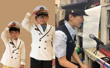 JR池袋駅では駅長制服で記念撮影や構内放送体験ができる
