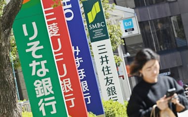 銀行の看板(東京都江東区)