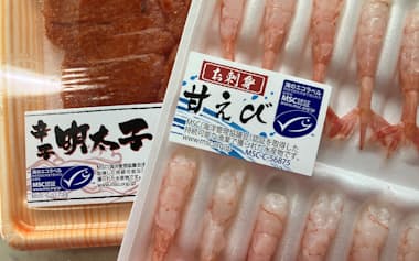 MSC認証のラベルが付いた商品はスーパーなどの店頭に並んでいる