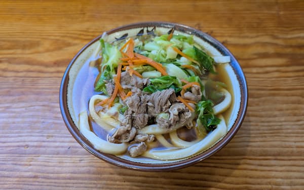 白須うどんの肉かけ並550円