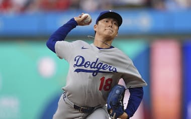 山本由伸のメジャー2年目は最初の3試合で防御率1.69と快調な滑り出しだ=AP