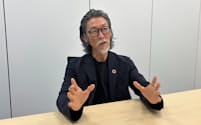 インタビューに応じるゲート・ワンの速水大剛COO