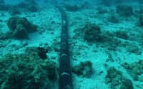 海底ケーブル(NTTワールドエンジニアリングマリン提供)