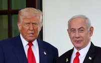 1月20日に第2次トランプ政権発足後、ネタニヤフ氏㊨が訪米するのは3回目になる=ロイター