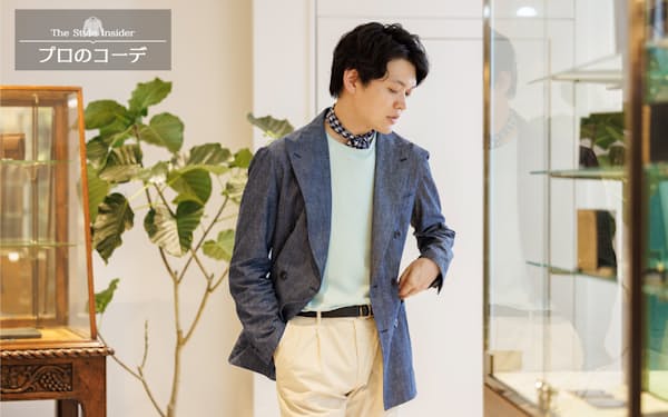 夏のテーラードジャケット 推しは茶