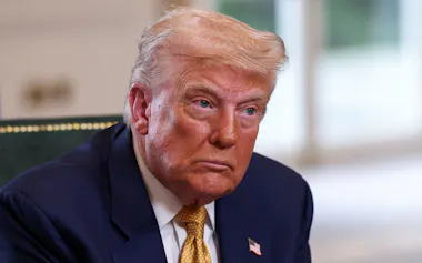 U.S. President Donald Trump meets with European Commission President Ursula von der Leyen (not pictured), in Turnberry, Scotland, Britain, July 27, 2025. REUTERS/Evelyn Hockstein