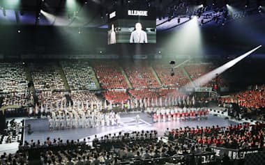 理念を重視して準備したBリーグ初年度の開幕戦は成功を収めた(2016年9月)