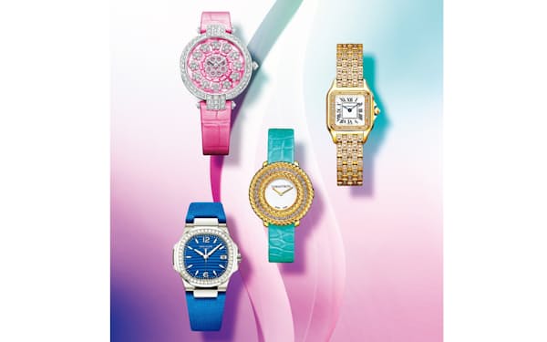 ダイヤ&華やかカラー の時計4選