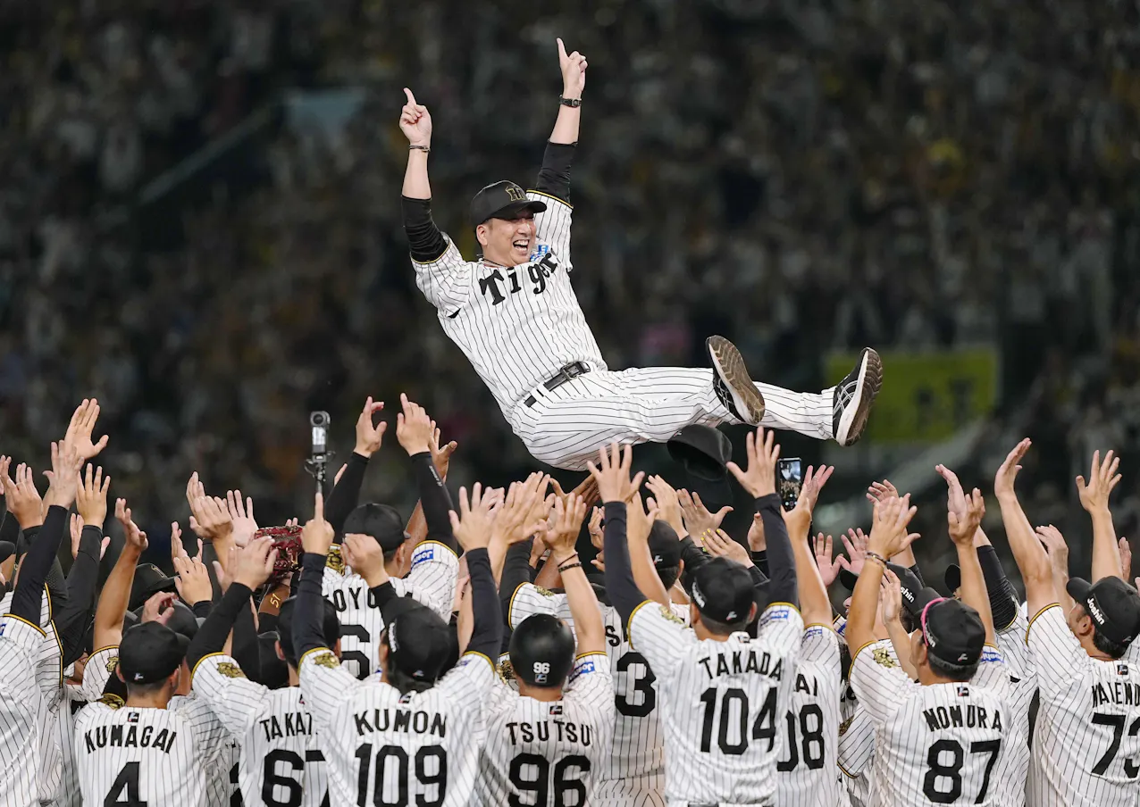 プロ野球:阪神タイガースがセ・リーグ優勝 両リーグ史上最速 - 日本経済新聞