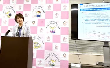 民泊規制について説明する高際区長(10日、東京都豊島区)