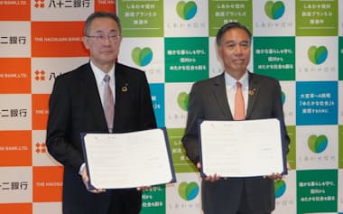 長野県と八十二銀行が2024年11月に締結した協定に基づき、企業の脱炭素化を進める融資制度が始まった
