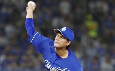 ヤクルト戦に先発した中日・松木平=神宮