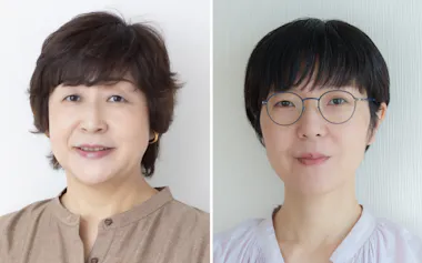 作家の中島京子氏㊧と挿絵を担当する村田善子氏