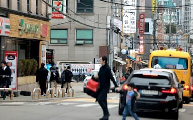 英語幼稚園が密集するソウル市江南区大峙洞(安成福撮影)