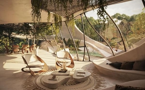 “生きた彫刻”に住む贅沢