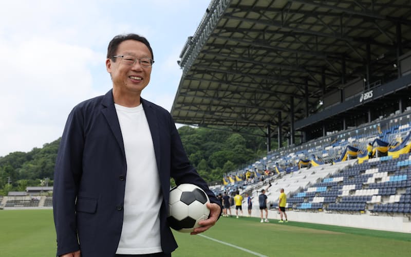 「夢は共助のコミュニティー」と語る 「夢は共助のコミュニティー」と語る