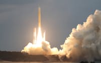 準天頂衛星「みちびき6号機」を打ち上げた「H3」ロケット5号機(2月、種子島宇宙センター)