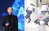 ソフトバンクグループ孫正義会長兼社長とABBのロボット
