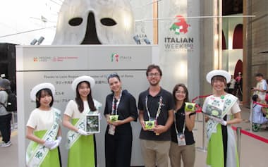 大阪・関西万博での徳島すだち外交(9月、イタリア館)