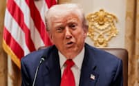U.S. President Donald Trump speaks during lunch with Argentina’s President Javier Milei (not pictured) in the Cabinet Room at the White House in Washington, D.C., U.S., October 14, 2025. REUTERS/Jonathan Ernst