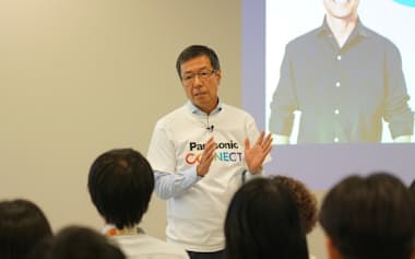 樋口CEOは社内のDEIイベントに登壇し「みんなで努力を続けていかなければならない」と強調した(10月6日、東京都中央区)