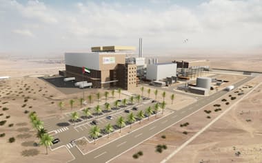 カナデビアがアブダビで計画するごみ焼却発電施設のイメージ