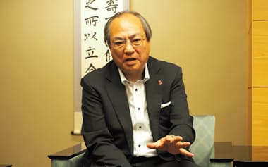立命館大学の仲谷善雄総長(1日、京都市)