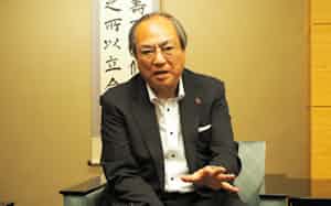 立命館大学の仲谷善雄総長(1日、京都市) 立命館大学の仲谷善雄総長(1日、京都市)