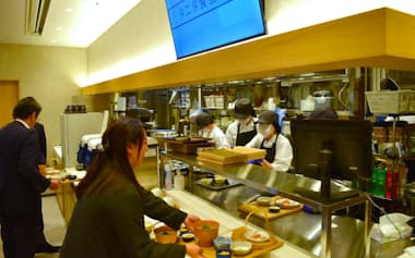 豊島区役所内に「タニタ食堂本店」がオープンする(22日、東京都豊島区)