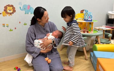 池田愛海さんは産後ケアを利用したことで、心の余裕を持って2人育児をスタートできたという(神奈川県横須賀市のマームガーデンリゾート葉山)