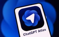 オープンAIが提供を始めたブラウザー「チャットGPTアトラス」のロゴ=ロイター