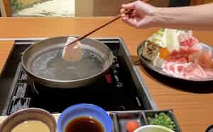 華蓮のしゃぶしゃぶ。黒豚のやわらかさを味わえる(鹿児島市) 華蓮のしゃぶしゃぶ。黒豚のやわらかさを味わえる(鹿児島市)