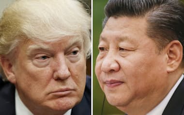 トランプ米大統領(左)は中国の習近平国家主席と30日に会談する予定だ=AP