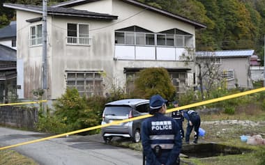 複数人がクマに襲われた現場周辺(24日、秋田県東成瀬村)=共同