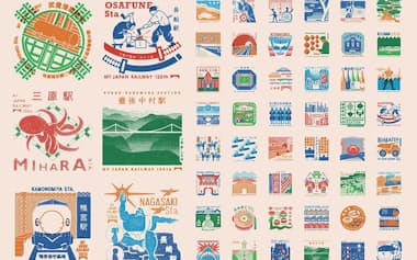 JRグループ6社が2022年から実施しているスタンプキャンペーン「MY JAPAN RAILWAY」。ユーザーがスマホの位置情報をオンにした状態で駅の範囲に入ると、駅に設置されたGPSと反応してデジタル版スタンプを押せる仕組み(画像提供:JRグループ)