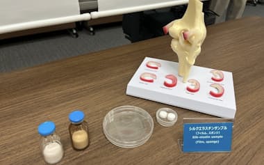 三洋化成工業と広島大は人工たんぱく質を使った半月板の再生療法を開発している(31日、京都市)