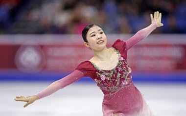 女子でGP初優勝を果たした千葉百音(サスカトゥーン)=共同