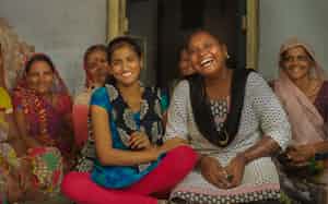 インドの農村部で暮らす女性事業者 インドの農村部で暮らす女性事業者