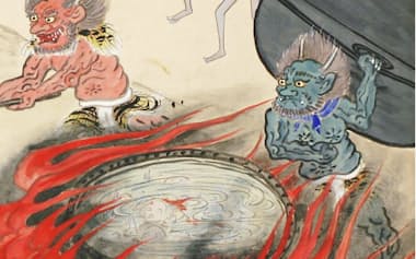 甲斐守耕霞「十王図」第6幅(部分)