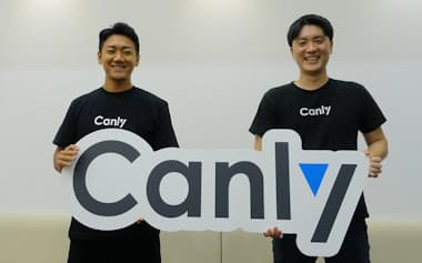 カンリー共同CEOの秋山祐太朗氏㊧と辰巳衛氏